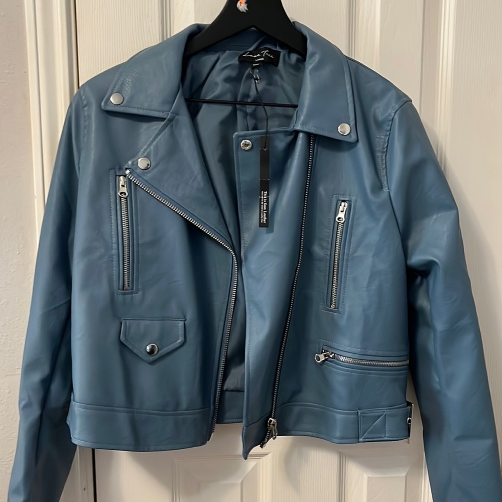 Leather moto jacket